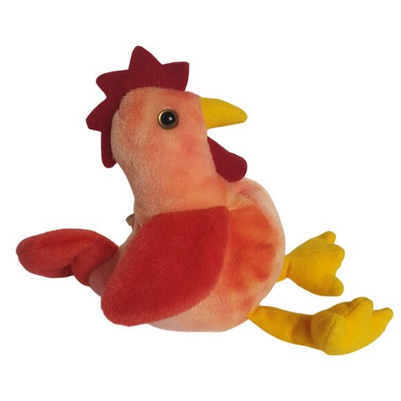 Ty Beanie Babies Doodle Rooster 7" Plush Toy 1996 Rare Collectible Style 4171 - Picture 4 of 9